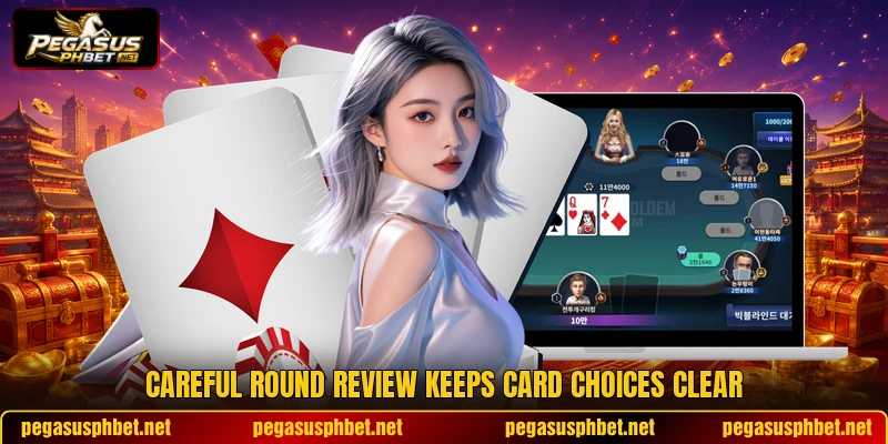 Careful round review keeps card choices clear Careful round review keeps card choices clear