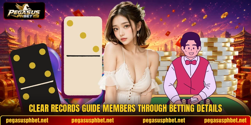 Clear records guide members through betting details