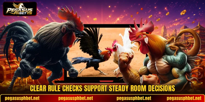 Clear rule checks support steady room decisions Clear rule checks support steady room decisions