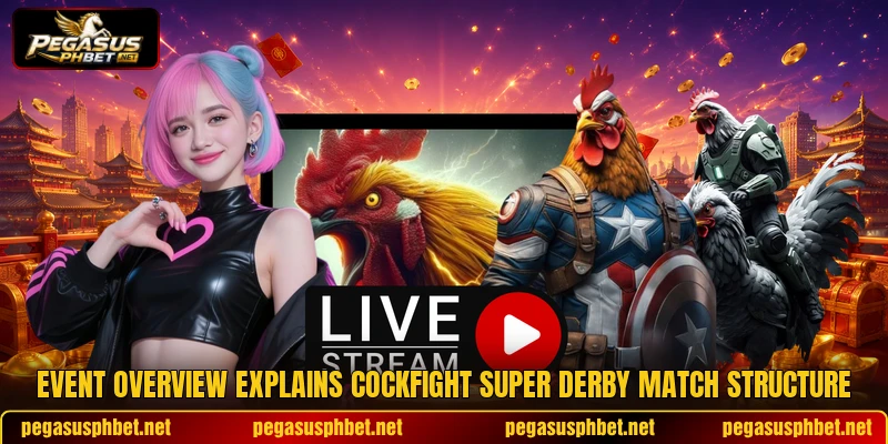 Event overview explains cockfight super derby match structure Event overview explains cockfight super derby match structure