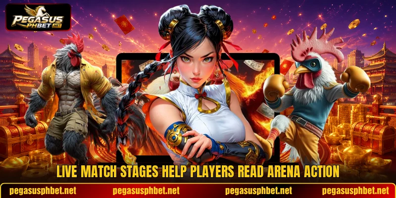 Live match stages help players read arena action Live match stages help players read arena action