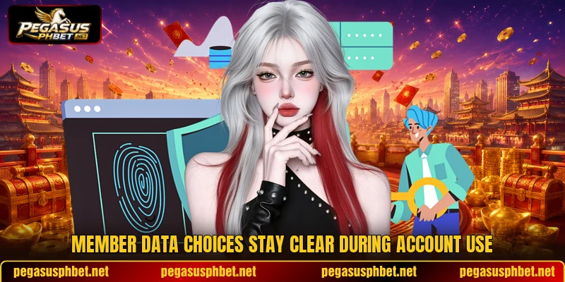Member data choices stay clear during account use