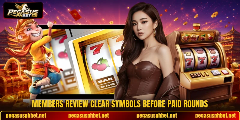 Members review clear symbols before paid rounds