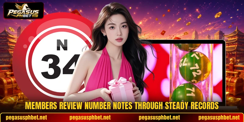 Members review number notes through steady records Members review number notes through steady records