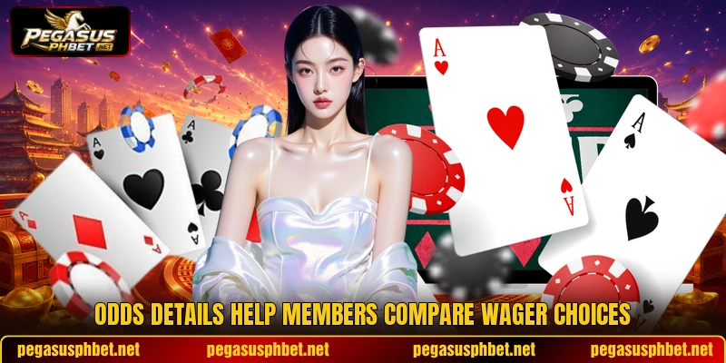Odds details help members compare wager choices Odds details help members compare wager choices