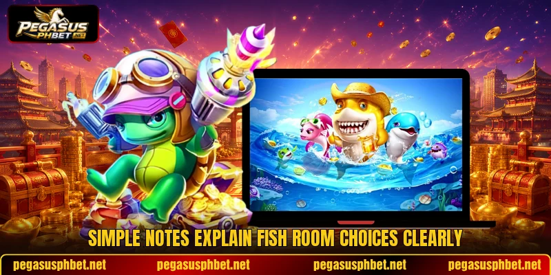 Simple notes explain Fish room choices clearly Simple notes explain Fish room choices clearly